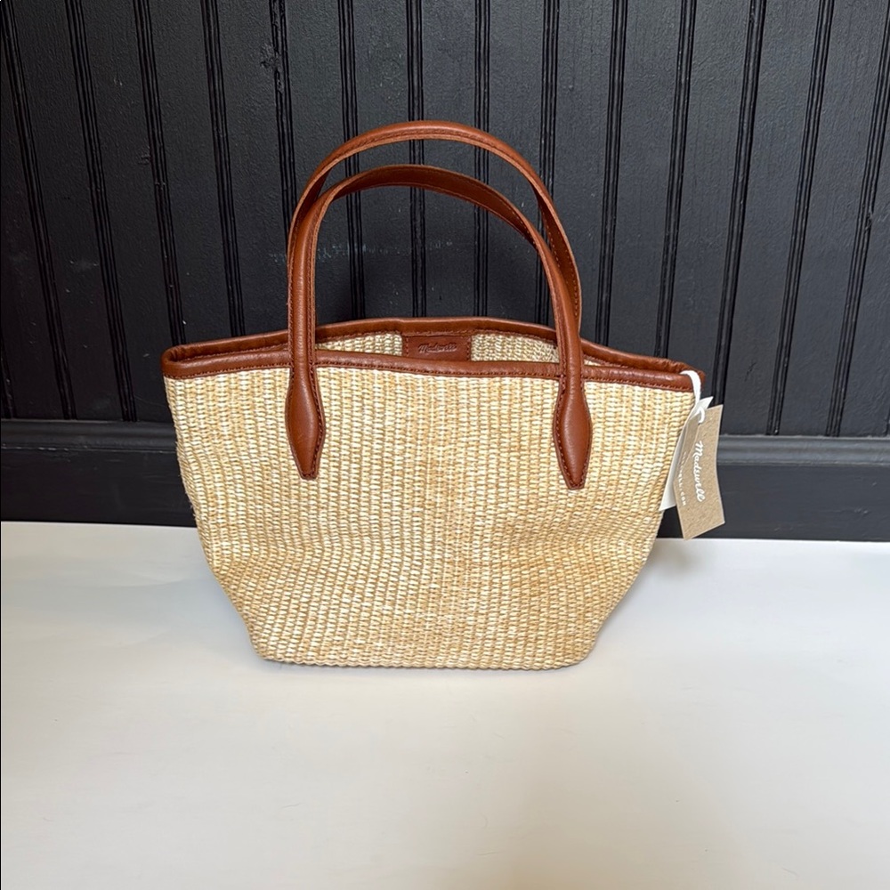 Madewell Tan and Brown Woven Tote